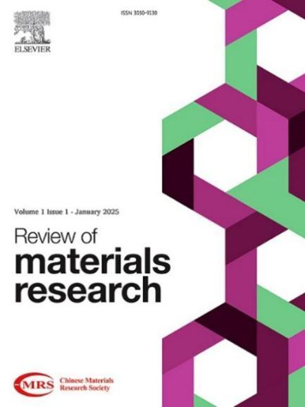 Review of Materials Research 期刊创刊号封面，2025年1月